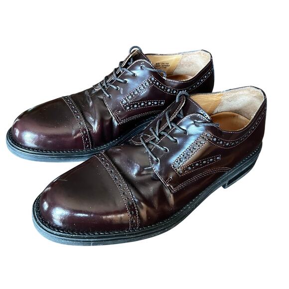 Bostonian Leather Oxford Dress Shoes Lace Up Made in Italy Men\'s Size 9.5 main image 5
